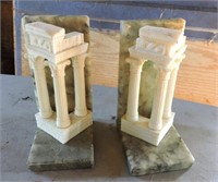 Pair Marble Bookends 7 1/2"T
