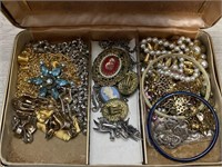 Box Full Of Costume Jewelry