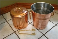 Hammered Copper Wine Chiller & Ice Bucket