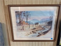 Creek-Side Barn Framed Print 17 x 21