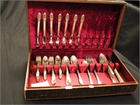 47 pieces of silverplate flatware by Rogers Bros,