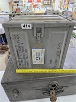 Metal Military Gray Ammo Box