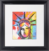 PETER MAX "LIBERTY HEAD" PAINTING AFTER