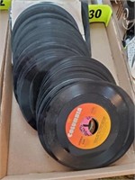 FLAT OF MISC. 45'S RECORDS-   80'S - 90'S