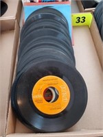 FLAT OF MISC. 45'S RECORDS-  COUNTRY