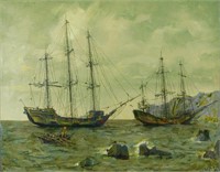 Mikhail Kozel "Small Bay" Oil on Canvas