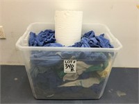 Plastic Tub of Rags