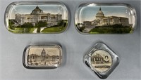 Historical Souvenir Glass Paperweights
