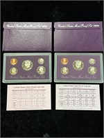 1992 & 1993 US Proof Sets in Boxes