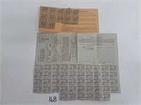 WW2 Ration Books with Coupons