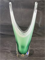 VTG Coquille Flygsfor Art Glass Vase