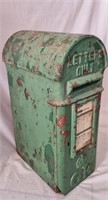 Cast Iron Post Box, Original Painted Green Upon