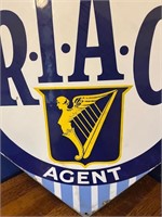 Rare R.I.A.C Double Sided Enamel (50 cm W x 50 cm