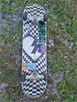 Checkerboard Wooden Skateboard