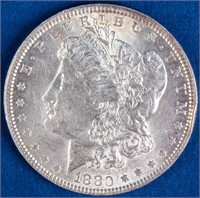 Coin 1880-P Morgan Silver Dollar BU
