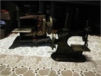 Pair of Vintage Mini Hand Manual Sewing Machines
