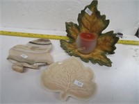 Fall Leaf Trays and Leaf Candleholder