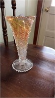Antique pressed glass vase- top half is carnival