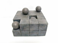 ABSTRACT GEOMETRIC CUBES & SPHERES SCULPTURE
