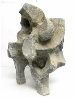 ABSTRACT ROCK SCULPTURE HEAVILY DAMAGED FOOT