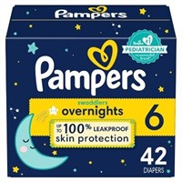 42 Ct-Pampers Swaddlers Overnights Size 6