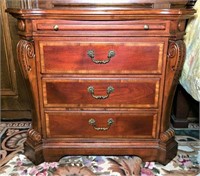 Cherry Three Drawer Nightstand