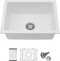 $219 - 22 Granite Composite Kitchen Sink White