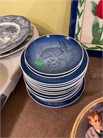 Blue and White Royal Copenhagen Christmas Plates