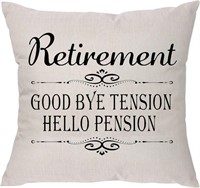 *retirement gift pillowcase 18 by 18 inch.