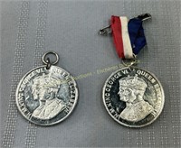 (2) 1939 Coronation medals, Médailles du