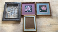 2 Needlepoint Pictures and other art work