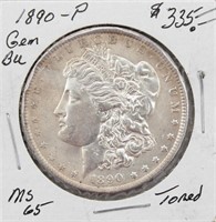 1890-P Morgan Silver Dollar Coin BU