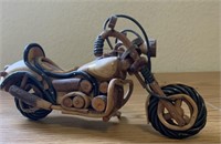 Handcarved Wood Art Model Motorcycle Harley