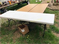 8’ poly banquet folding table
