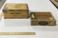 2 old cigar cases