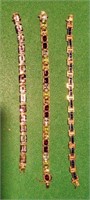 3 -Precious Stones 925 bracelets