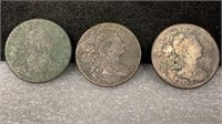 (3) Early Large Cents: 1802, 1803, ????