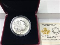 2017 Can Silver $10 Year Of Rooster 99.99