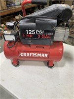 Craftsman 1 HP 3 gallon  125PSI air compressor