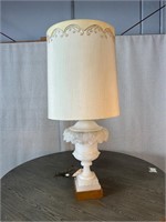 Alabaster White Stone Urn Lamp