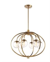 Piltz 6 Light 30" One Tier Clear Glass Chandelier