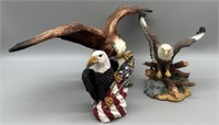 (3) American Eagle Statuettes