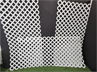 3 4' X 8' SHEETS OF WHITE PVC LATTICE -1" HOLES(2)