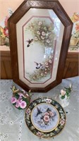 HUMMINGBIRD PICTURE   PLATE   AND    FIGURINES