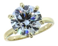 14kt Gold 5.71 ct VS Lab Diamond Solitaire Ring