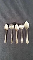 5 Silver Plated Spoons