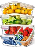 Glass meal prep containers