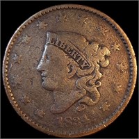 1834 Coronet Matron Head Large Cent - L8 MM