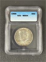 MS64 1964 Kennedy Half Dollar (90% Silver)