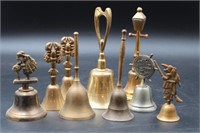 COLLECTION OF VINTAGE BRASS BELLS